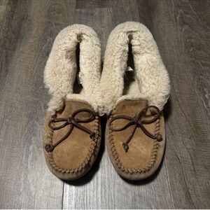 UGG Tan Moccasins with Cream Lining